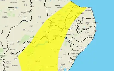 Inmet alerta para chuvas intensas em 78 cidades do RN; veja lista