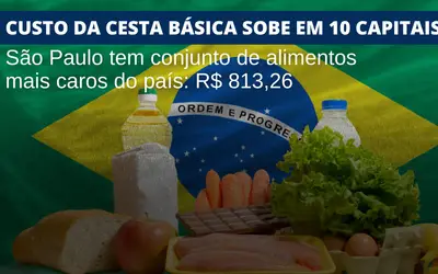 Custo da cesta básica sobe em 10 capitais brasileiras no mês de abril
