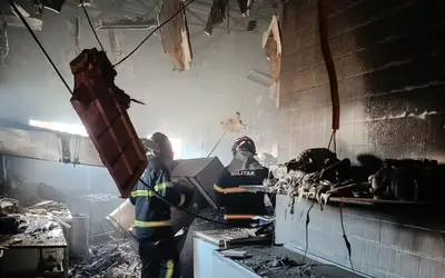 Restaurante fica destruído após incêndio em Mossoró